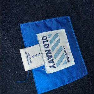 a blue w/ black jacket